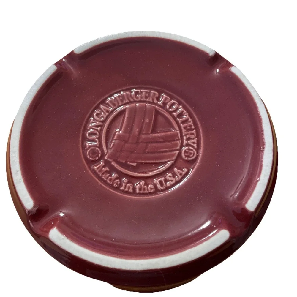 Longaberger Woven‎ Traditions Red Paprika One Pint Salt Crock